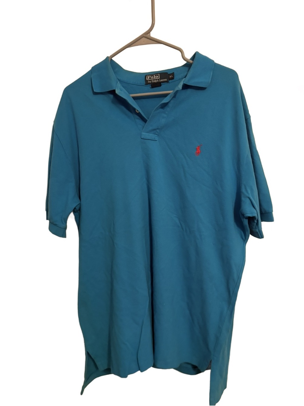 Ralph Lauren Teal Polo Shirt with Red Pony
